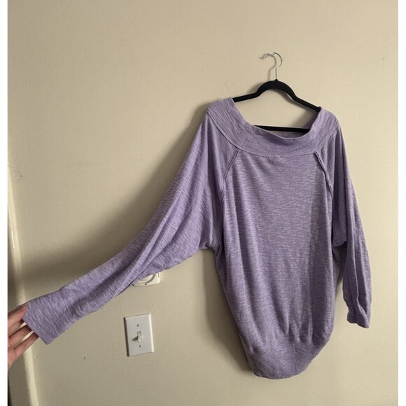 We the Free Palisades Off Shoulder Top Medium Lilac Boho Hippie Pullover Boho‎ - Picture 4 of 6